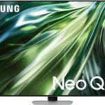سامسونج تلفزيون ذكي نيو QLED 4K، QN90D، 55 بوصة، 2024، معالج NQ4 AI الجيل الثاني، تقنية كوانتوم ماتريكس، ترقية 4K بالذكاء الاصطناعي، تلفزيون سامسونج بلس، فضي كربوني، QA55QN90DAUXZN (مجدد)