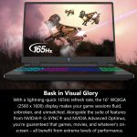 ⁦ايسر لابتوب العاب نيترو 16 بمعالج AMD رايزن 9 7940HS ثماني النواة وبطاقة رسومات انفيديا جيفورس RTX 4070 وشاشة 16 انش WQXGA 165Hz IPS و16GB DDR5 و1TB جيل 4 SSD وواي فاي 6E وكيبورد باضاءة خلفية RGB AN16⁩ - الصورة ⁦3⁩