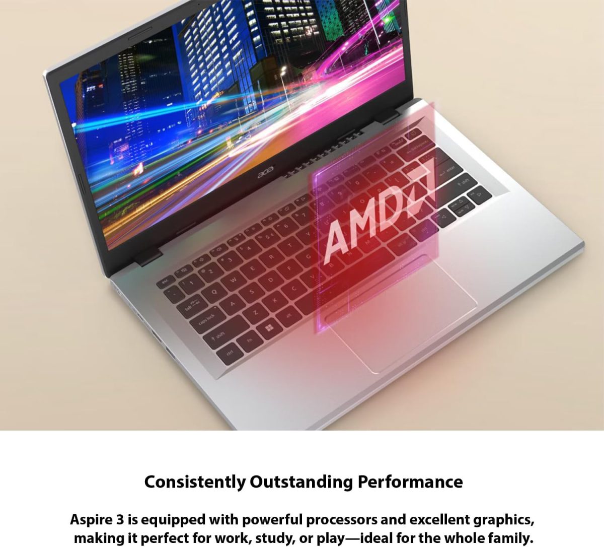 ⁦ايسر لابتوب اسباير 3 بشاشة 15.6 انش FHD (1920×1080) ومعالج AMD راديون ثماني النواة AMD رايزن 7-5700U وذاكرة RAM 32GB وSSD 1TB (512GB PCIe SSD مع اتش بي P500 512GB SSD محمول) منفذ ايثرنت وويندوز 11 برو⁩ - الصورة ⁦4⁩