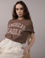 ⁦اميريكان ايغل تي شيرت بوي فريند 9933 يحمل العلامة التجارية الدولية للنساء⁩ - الصورة ⁦2⁩
