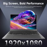 ⁦لابتوب ماك كريتور 17.3 انش FHD 120Hz، معالج انتل 8GB DDR5 RAM، 512GB SSD، كيبورد باضاءة خلفية، لوحة لمس كبيرة، كيبورد رقمية، HDMI، كاميرا ويب، مفتاح غالق الكاميرا، واي فاي، ويندوز 11 هوم، رمادي عصري⁩ - الصورة ⁦2⁩