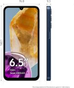 ⁦سامسونج جوال جالكسي M15 اصدار برايم 5G (توباز ازرق، ذاكرة RAM 4GB، تخزين 128GB) | شاشة سوبر اموليد | كاميرا ثلاثية 50MP | بطارية 6000mAh | ميديا تيك ديمنستي 6100+ | ترقية نظام تشغيل الجيل الرابع⁩ - الصورة ⁦8⁩