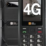 ايه جي ام هاتف اساسي متين M9 4G بزر كبير لكبار السن، مقاوم للماء IP68/IP69K، مقاوم للسقوط، خطوط، اتصال سريع، 3 فتحات بطاقات، راديو اف ام، شعلة، بطارية 1000mAh