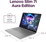 ⁦لينوفو لابتوب سليم 7i - 2025 - خفيف الوزن - شاشة لمس WUXGA 14 انش - ذاكرة 16 جيجا - تخزين 1 تيرابايت - كور الترا 7 - ويندوز 11 برو - رمادي لونا⁩ - الصورة ⁦10⁩