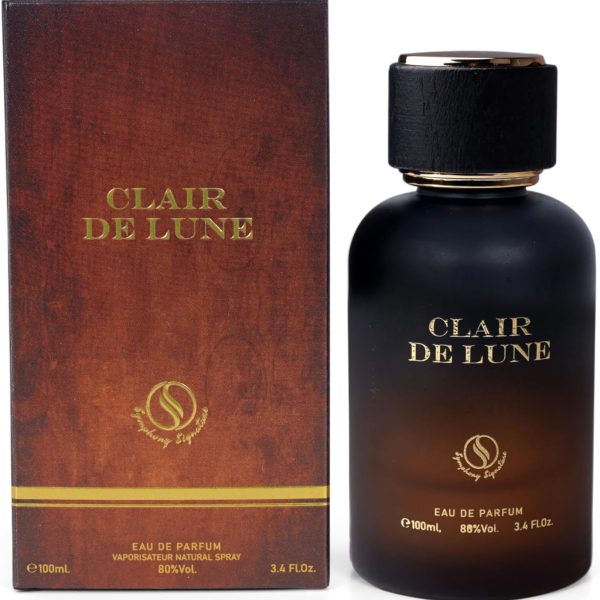 عطر كلير دي لون من سيمفوني، او دي بارفان، 100 مل 3.4 اونصة، مستوحى من عطر اومبر نوماد ال في، عطر فاخر للجنسين، عطر غريب يدوم طويلا، سيلاج واسع