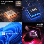 ⁦ايسر لابتوب اسباير 3 بشاشة 15.6 انش FHD (1920×1080) ومعالج AMD راديون ثماني النواة AMD رايزن 7-5700U وذاكرة RAM 32GB وSSD 1TB (512GB PCIe SSD مع اتش بي P500 512GB SSD محمول) منفذ ايثرنت وويندوز 11 برو⁩ - الصورة ⁦2⁩