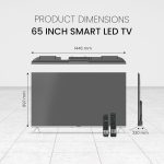 ⁦نوبل تلفزيون LED ذكي 65 بوصة 4K UHD بدون اطار مع اندرويد 13 وHDR ومنافذ HDMI وUSB وشبكة LAN ومدخل محوري ومكبرات صوت مدمجة وواي فاي وتي في او اس بتصميم حوت ودي ال اي دي رفيع للغاية مثالي للمسرح المنزلي⁩ - الصورة ⁦7⁩