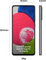 ⁦سامسونج هاتف ذكي جالكسي A52s شبكة الجيل الخامس 5G، شاشة انفينيتي-او FHD+ 6.5 انش، ذاكرة RAM 6GB وذاكرة داخلية قابلة للتوسيع 128GB، بطارية 4500mAh وشحن فائق السرعة، اسود⁩ - الصورة ⁦2⁩