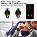 ⁦فيليكو ساعة ذكية للرجال بشاشة لمس كاملة 1.3 انش بتصنيف IP67 لمقاومة المياه والغبار من الستانلس ستيل لتتبع النشاط واللياقة البدنية⁩ - الصورة ⁦2⁩