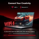 ⁦لابتوب العاب من ايس ماجيك مع حافظة معدنية واضاءة خلفية AMD رايزن 7 5700U (8C/16T حتى 4.3GHz) لنوت بوك الالعاب، 16.1 انش FHD، 16GB DDR4.512GB M.2 SSD، واي فاي 6، BT5.2، HDMI (رمادي)⁩ - الصورة ⁦5⁩
