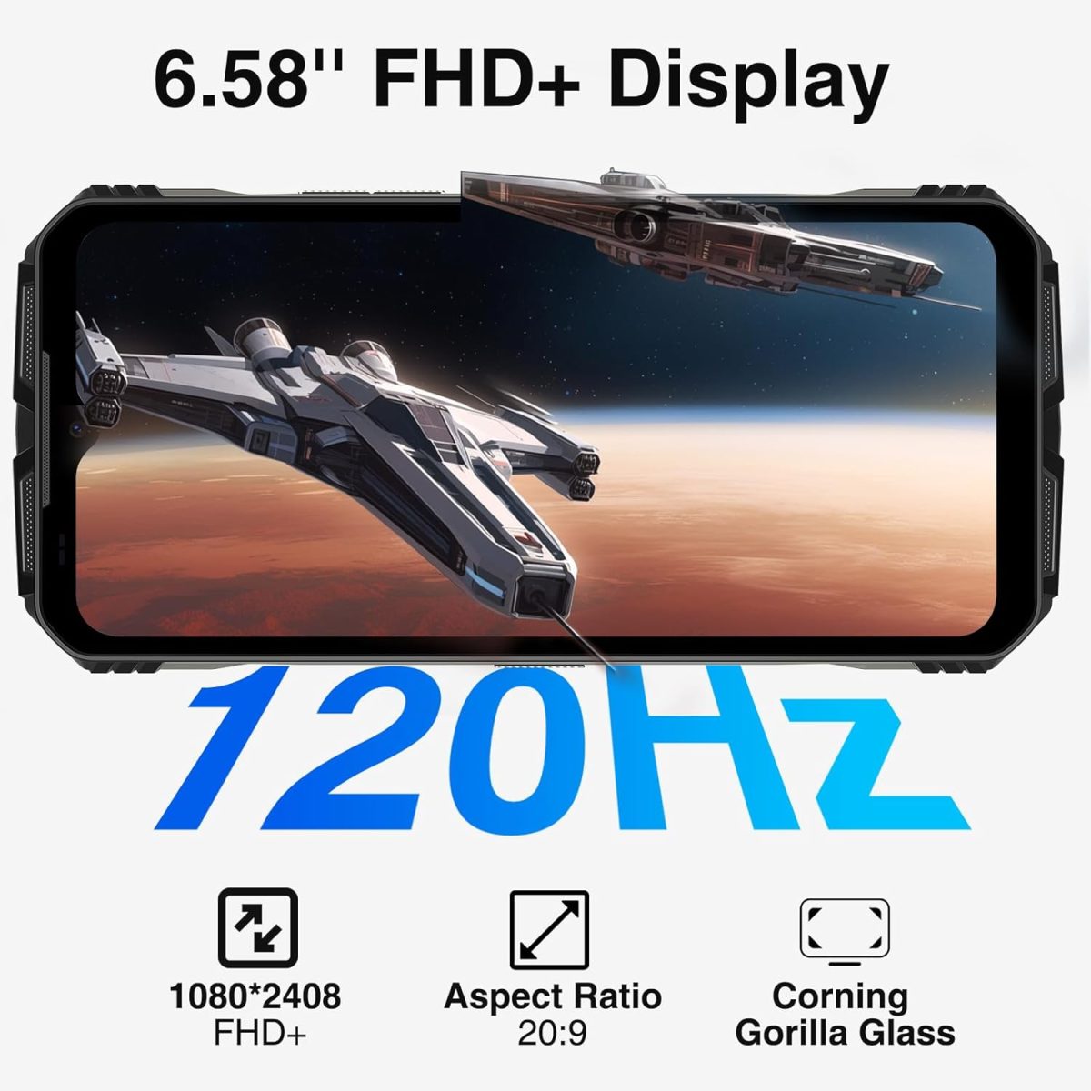⁦دوجي جوال في ماكس بلس (2024) 5G متين 22000mAh 36GB+512GB اندرويد 14، رؤية ليلية 200MP+32MP+20MP، شاشة IPS FHD+120Hz، مقاوم للماء IP68/IP69K، NFC/OTG⁩ - الصورة ⁦6⁩