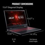 ⁦ايسر لابتوب العاب نيترو 5 الجيل 12 انتل كور i5-12500H / 16GB RAM / 512GB SSD / 4GB انفيديا جيفورس RTX 3050 Ti GPU / شاشة 15.6 انش FHD 144Hz IPS / ويندوز 11 هوم / اسود اوبسيديان وكيبورد انجليزي⁩ - الصورة ⁦11⁩
