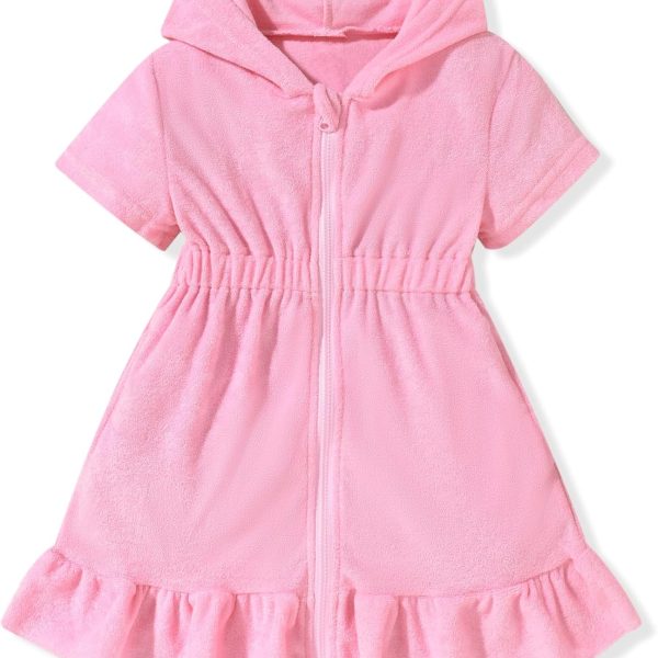 MINIFEIKO Toddler Girls Swim Cover Up