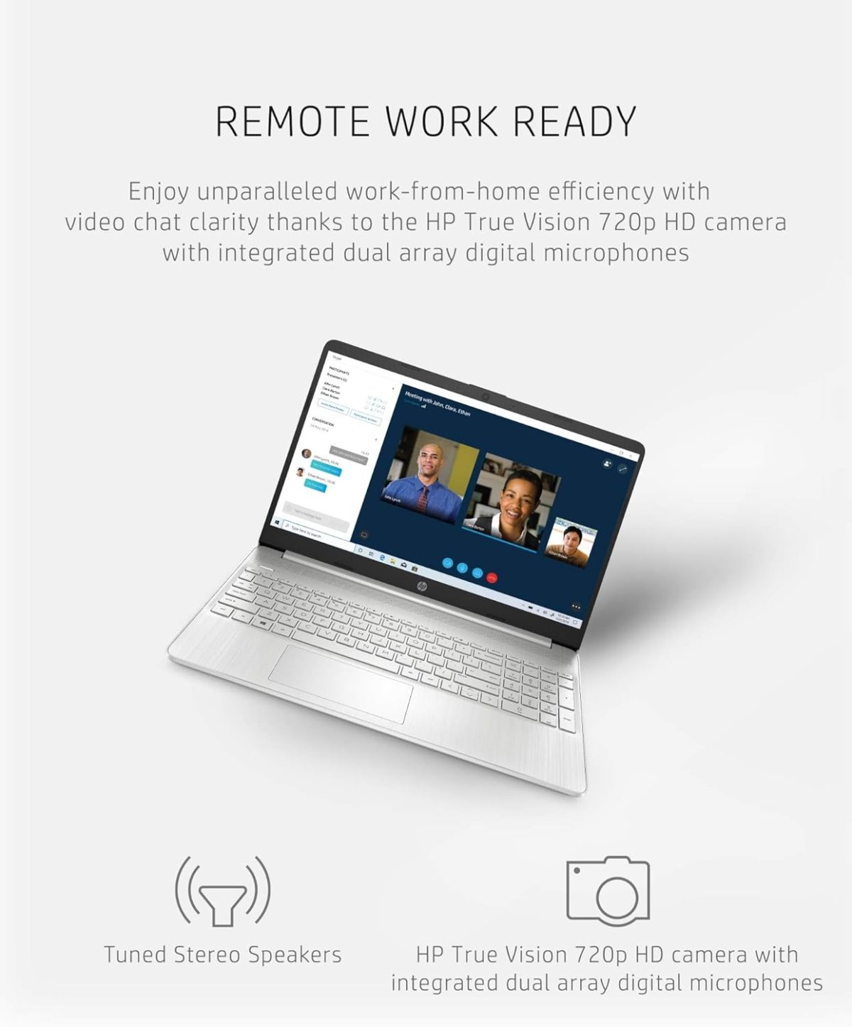 ⁦HP لابتوب 14، AMD رايزن 5 5500U، ذاكرة RAM 8GB، تخزين SSD 256GB، شاشة FHD 14 انش، ويندوز 11 هوم، رفيع ومحمول، شاشة مايكرو ايدج ومضادة للتوهج، عمر بطارية طويل (14-fq1025nr، 2021)⁩ - الصورة ⁦7⁩
