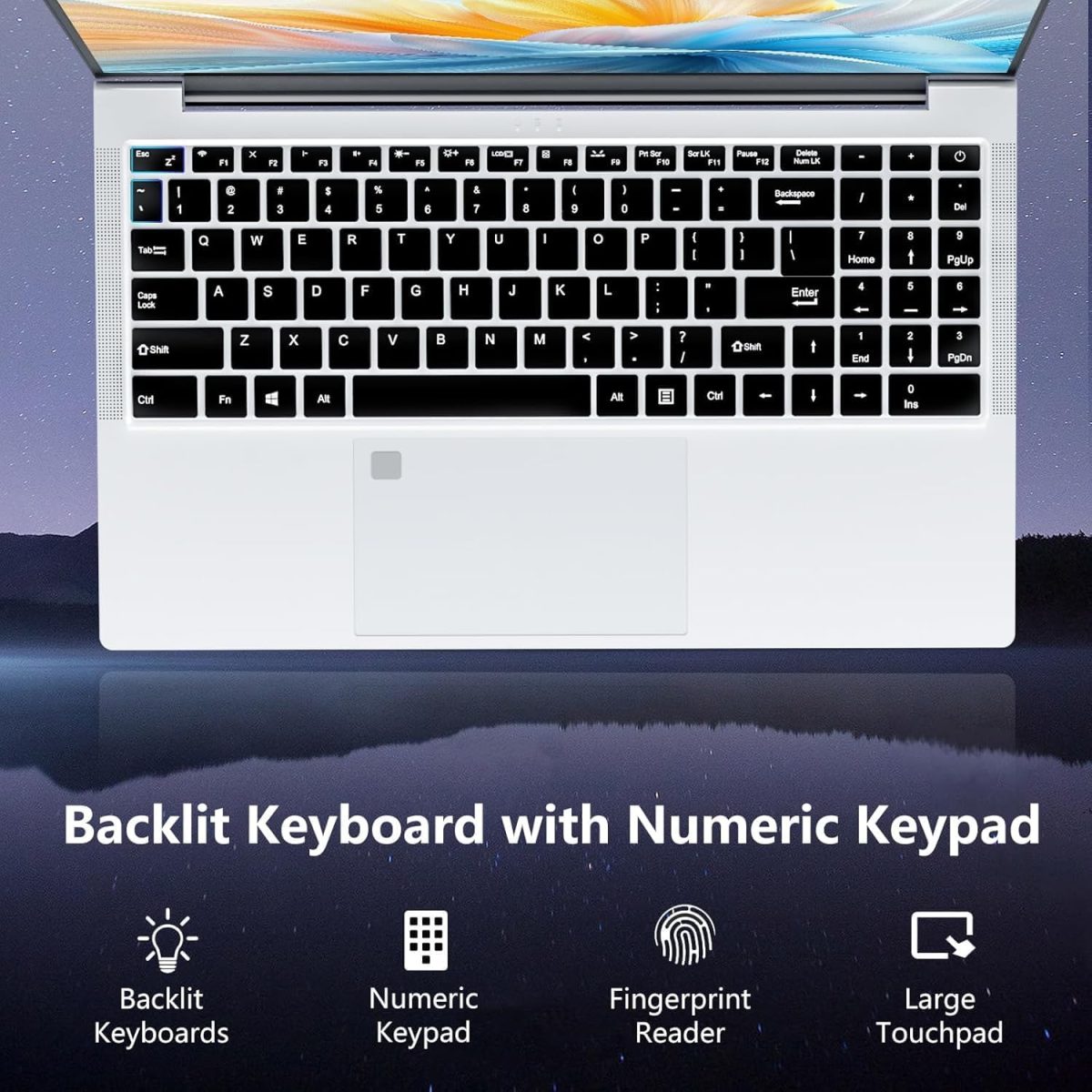 ⁦لابتوب العاب 2025 i7 1195G7 (بيت كور i7-1165G7/i7-1185G7)، لابتوب 15.6 انش، 32GB 1TB SSD، شاشة FHD 1920×1080، كيبورد باضاءة خلفية ببصمة الاصبع، كيبورد ار جيه 45 HDMI 180 فتحة زاوية⁩ - الصورة ⁦5⁩
