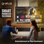 ⁦جراتوس تلفزيون LED ذكي 32 بوصة بدون حواف HD مع ريسيفر مدمج DVB T2/S2، اندرويد 12، 2 USB، 2 HDMI، دقة عالية، صوت فائق، موديل LT32A23H⁩ - الصورة ⁦3⁩