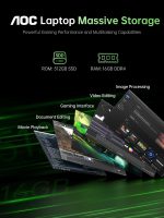 ⁦لابتوب العاب بمعالج AMD رايزن 7 5825U (8C/16T، حتى 4.3GHz)، شاشة FHD 16.1 انش مع كيبورد باضاءة خلفية، ذاكرة RAM 16GB 512GB NVMe SSD، واي فاي 6، HDMI 1.4، USB3.2، نوع C، بطارية 53Wh⁩ - الصورة ⁦8⁩