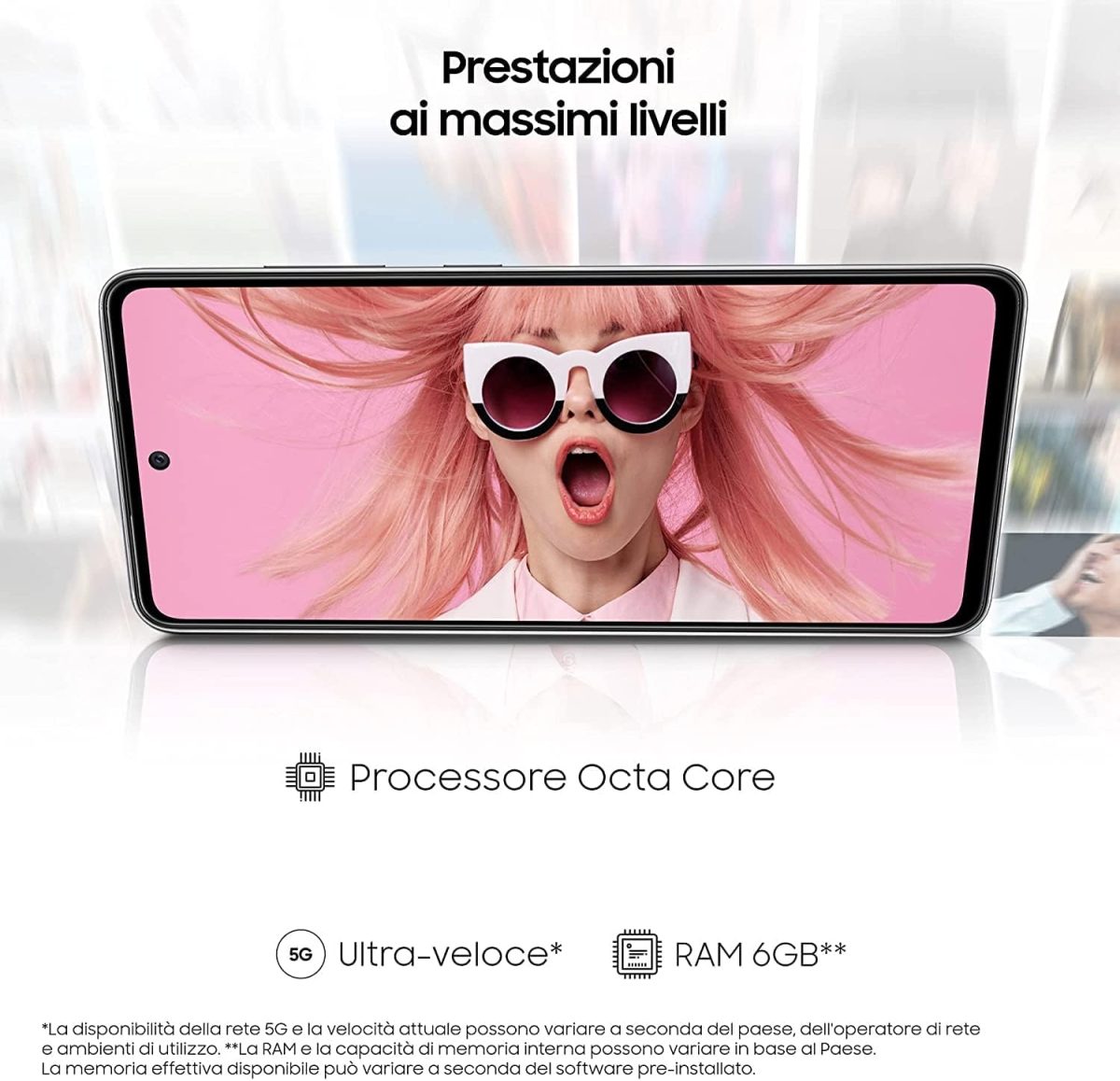 ⁦سامسونج هاتف ذكي جالكسي A52s شبكة الجيل الخامس 5G، شاشة انفينيتي-او FHD+ 6.5 انش، ذاكرة RAM 6GB وذاكرة داخلية قابلة للتوسيع 128GB، بطارية 4500mAh وشحن فائق السرعة، اسود⁩ - الصورة ⁦6⁩