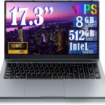 لابتوب ان بي في سي اكس اس دي 17 انش ويندوز 11.8GB RAM 512GB SSD معالج سيليرون رباعي النواة (حتى 2.9GHz)، شاشة IPS FHD مع منفذ نوع C وواي فاي وUSB 3.0