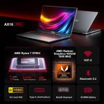 ⁦لابتوب العاب من ايس ماجيك مع حافظة معدنية واضاءة خلفية AMD رايزن 7 5700U (8C/16T حتى 4.3GHz) لنوت بوك الالعاب، 16.1 انش FHD، 16GB DDR4.512GB M.2 SSD، واي فاي 6، BT5.2، HDMI (رمادي)⁩ - الصورة ⁦2⁩