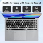 ⁦لابتوب العاب 16 انش من فونيت، لابتوب 2025 ويندوز 11 برو، 8GB RAM 256GB SSD، معالج انتل الجيل 12 N95 (حتى 3.4GHz)، كيبورد باضاءة خلفية، فتح بصمة الاصبع، FHD 1920×1200⁩ - الصورة ⁦3⁩