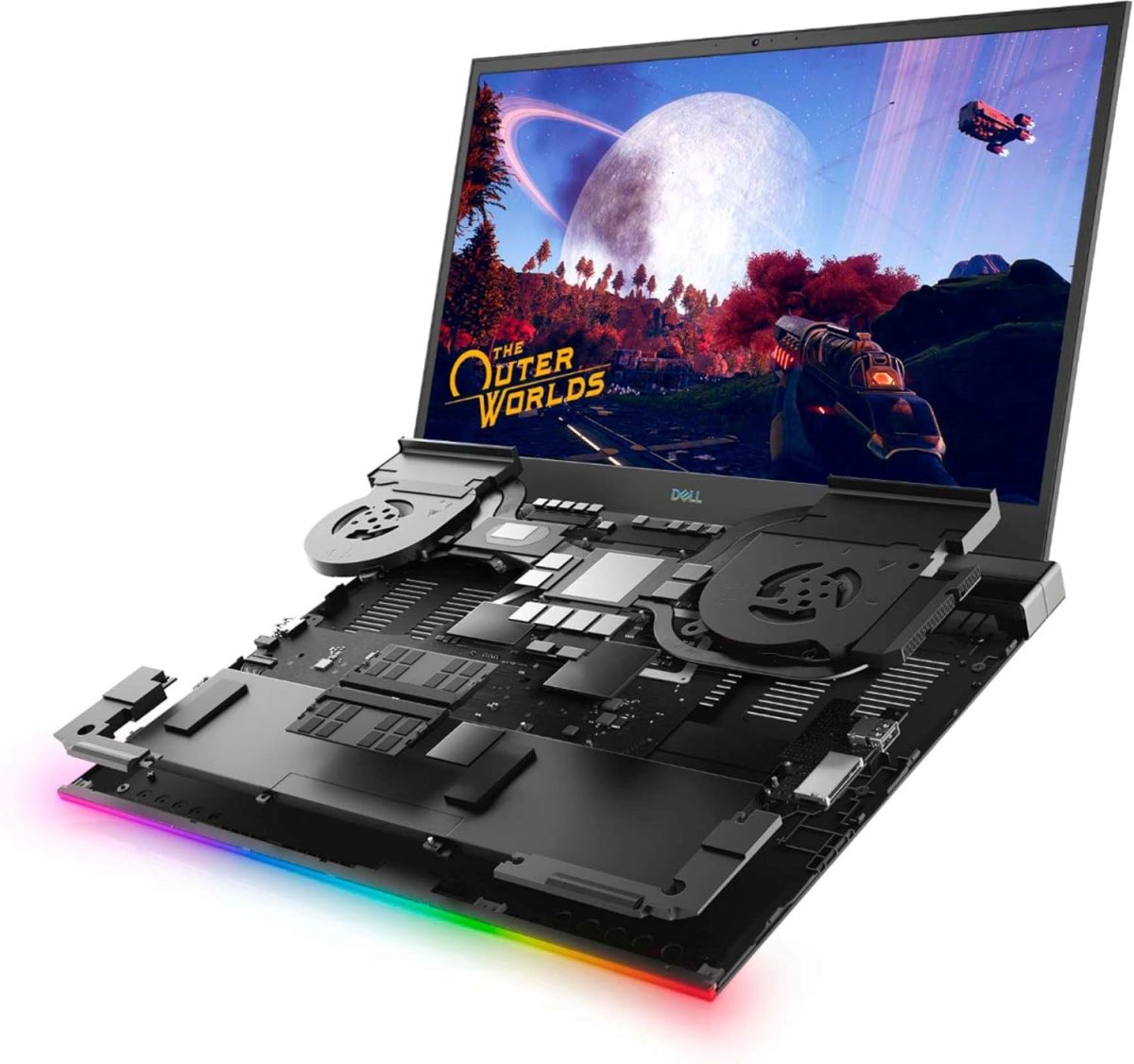 ⁦ديل لابتوب العاب فاخر G7 17 بشاشة IPS FHD 17.3 انش 300Hz ومعالج i7-10750H وذاكرة RAM 64GB وSSD 1TB وبطاقة عرض مرئي جيفورس RTX 2070 8GB وكاميرا ويب وكيبورد RGB وواي فاي 6 وبلوتوث 5.1 وويندوز 10 هوم⁩ - الصورة ⁦5⁩