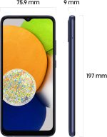 ⁦سامسونج هاتف ذكي جالكسي A03 بنظام اندرويد، شاشة انفينيتي في HD مقاس 6.5 انش، ذاكرة RAM 4GB وذاكرة داخلية قابلة للتوسيع 64GB، بطارية 5000mAh، ازرق، ازرق رائع⁩ - الصورة ⁦2⁩
