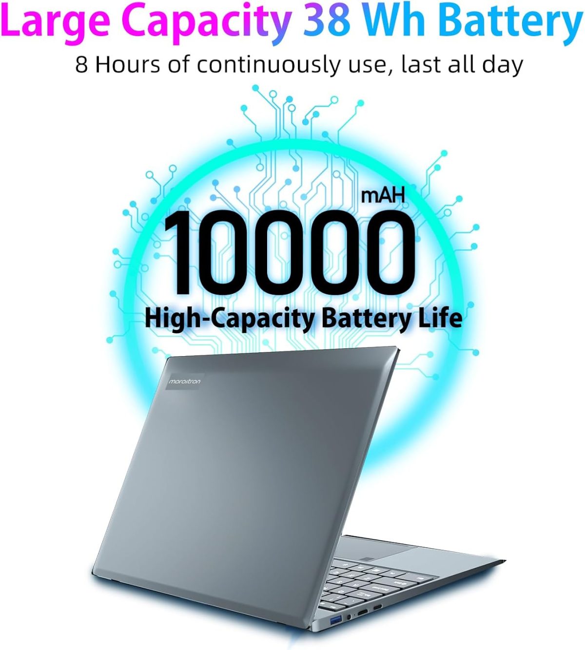 ⁦لابتوب موروسترون W11 بشاشة IPS 13.5 انش 3K (3000 × 2000) الجيل العاشر i5-1035G1 حتى 3.6GHz و16GB + 512GB SSD، نوت بوك معدني بالكامل، كيبورد باضاءة خلفية، نوع C، اصبع⁩ - الصورة ⁦4⁩