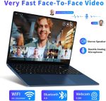 ⁦لابتوب العاب 16 انش 2025، 16GB RAM 1TB SSD، معالج N150 (حتى 3.6GHz)، FHD 1920×1200، فتح 180 درجة، اضاءة خلفية، BT4 WIFI5، ويندوز 11 برو، 6000mAh/46.2Wh، كحلي⁩ - الصورة ⁦6⁩