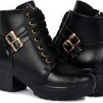 حذاء كاجوال عصري بكعب عالي للكاحل للبنات من لونج ووك