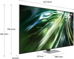 ⁦سامسونج تلفزيون ذكي نيو QLED 4K، QN90D، 55 بوصة، 2024، معالج NQ4 AI الجيل الثاني، تقنية كوانتوم ماتريكس، ترقية 4K بالذكاء الاصطناعي، تلفزيون سامسونج بلس، فضي كربوني، QA55QN90DAUXZN (مجدد)⁩ - الصورة ⁦2⁩