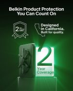 ⁦كيبل USB C مزدوج مضفر 100 واط توصيل طاقة شحن سريع الى (اسود)، 2 متر، CAB014bt2MBK، قطعة واحدة من بيلكن⁩ - الصورة ⁦7⁩