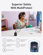 ⁦انكر قابس USB C، شاحن USB C 25 واط مع كيبل USB-C، يدعم الشحن السريع PPS لايفون 16/16 برو/16 برو ماكس/15، سامسونج S25/S24+/S24/S23 الترا/S23+/S23/S22/S21/S20/نوت 20 (كيبل بطول 5 اقدام)⁩ - الصورة ⁦2⁩