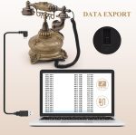⁦هاتف تسجيل صوتي للضيوف بسعة 32 جيجا بتصميم كلاسيكي لتسجيل المكالمات الصوتية لحفل زفافك، لون برونزي⁩ - الصورة ⁦6⁩