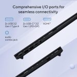⁦اسس لابتوب فيفوبوك 16، شاشة 16 انش WUXGA 60Hz، كوالكوم سناب دراغون اكس، وحدة معالجة رسومات جرافيكية كوالكوم ادرينو، ذاكرة RAM 16GB، SSD 512GB، ويندوز 11، ازرق هادئ، X1607QA-DS54⁩ - الصورة ⁦8⁩