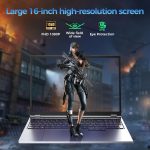 ⁦لابتوب العاب من توبغرو، شاشة 16 انش FHD 60Hz، كور i9-9980HK/ جيفورس GTX1650 (8C/16T، حتى 5.0Ghz)، لابتوب اعمال 32GB DDR4 RAM، 1TB PCIe3.0 SSD/HDMI/كاميرا ويب/كيبورد باضاءة خلفية/واي فاي 6/ويندوز 11⁩ - الصورة ⁦3⁩