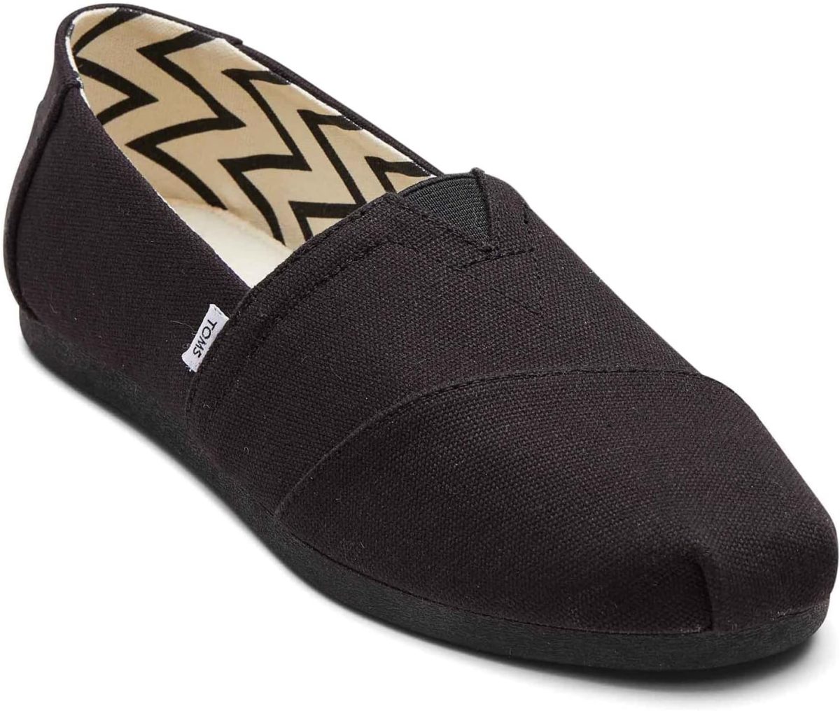 حذاء TOMS Alpargata مسطح بدون كعب للنساء منسوج بحبال