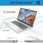 ⁦HP لابتوب بشاشة لمس 17 انش بالذكاء الاصطناعي بمعالج انتل i7-150U 10 كور بيت i7-1355U وكيبورد باضاءة خلفية وويندوز 11 واوفيس 365 لمدة عام وكلية العمل (64GB RAM و2TB PCIe SSD)⁩ - الصورة ⁦7⁩