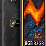 يوليفون هاتف ذكي متين ارمور X6 برو غير مقفل، 8GB 32GB، تمديد 128GB، اندرويد 12، شاشة قوية 5 انش، كاميرا مقاومة للماء 13MP، ان اف سي، 4000mAh، التعرف على الوجه، او تي جي، اصدار المملكة المتحدة، برتقالي