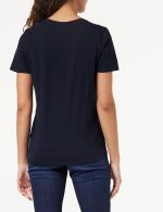 ⁦Tommy Hilfiger womens 1985 REG MINI CORP LOGO C-NK SS S/S Knit Tops⁩ - الصورة ⁦4⁩