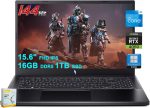ايسر لابتوب العاب نيترو في 15 بشاشة FHD IPS 15.6 انش بتردد 144Hz ومعالج انتل ثماني النواة i5-13420H وذاكرة DDR5 سعة 16GB وSSD سعة 1TB وبطاقة جيفورس RTX 4050 واضاءة خلفية USB-C وويندوز 11 برو مع ملحق