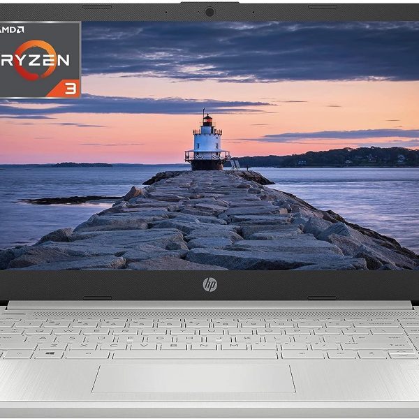 HP لابتوب 14، AMD رايزن 5 5500U، ذاكرة RAM 8GB، تخزين SSD 256GB، شاشة FHD 14 انش، ويندوز 11 هوم، رفيع ومحمول، شاشة مايكرو ايدج ومضادة للتوهج، عمر بطارية طويل (14-fq1025nr، 2021)