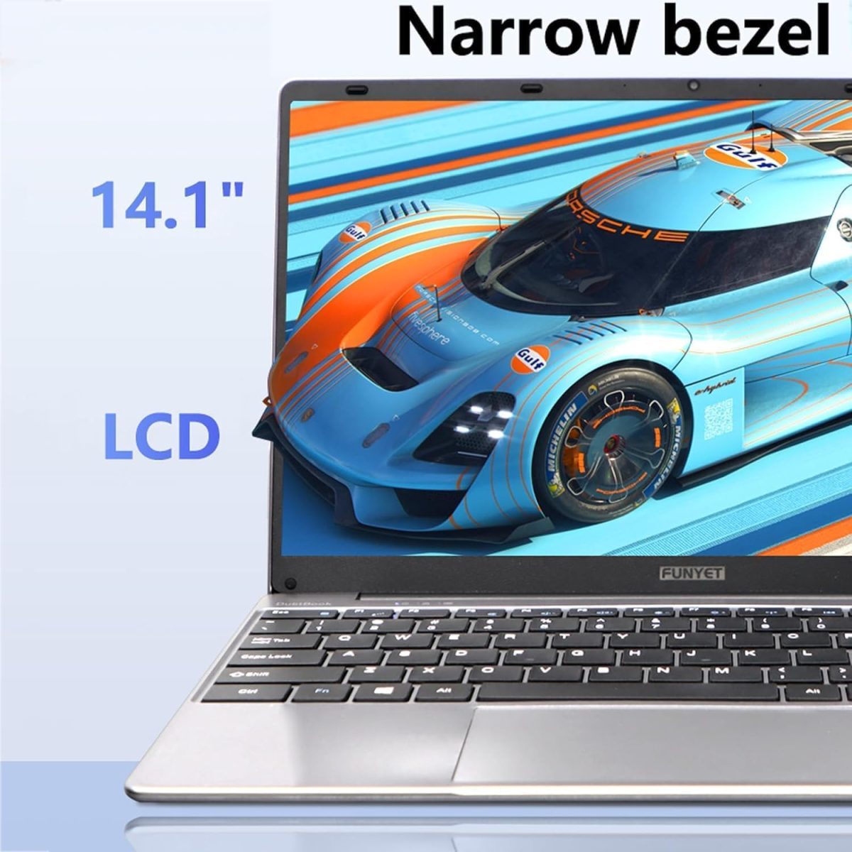 ⁦لابتوب العاب 14 انش من فونيت، لابتوب 2025 ويندوز 11 برو، 8GB RAM 256GB SSD، معالج انتل الجيل 11 N5095 (حتى 2.9GHz)، FHD 1920×1080، بلوتوث 4.2⁩ - الصورة ⁦7⁩