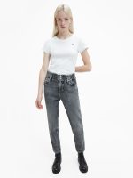 ⁦Calvin Klein Women's CK EMBROIDERY SLIM TEE S/S Knit Top⁩ - الصورة ⁦5⁩
