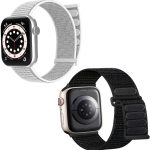 سوار رياضي ناعم وجيد التهوية من النايلون متوافق مع اساور ساعة ابل 38 ملم/40 ملم/41 ملم، سوار قابل للتعديل للنساء والرجال لساعة اي ووتش 10/9/8/7/6/5/4