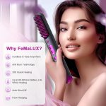 ⁦فرشاة فرد الشعر اللاسلكية من فيمالوكس، مكواة فرد شعر محمولة للنساء، خفيفة الوزن للسفر وسهلة الاستخدام، بطارية طويلة 80 دقيقة، تسخين سريع 10 ثوان، قابلة لاعادة الشحن عبر USB، تقنية البلازما ايونية،⁩ - الصورة ⁦6⁩