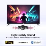 ⁦جيباس تلفزيون LED ذكي 55 بوصة GLED5506SGXHD جوجل، تحكم صوتي ذكي بدقة 4 كيه الترا اتش دي، تصميم بدون اطار | مع جهاز تحكم عن بعد ومنافذ HDMI وUSB⁩ - الصورة ⁦3⁩