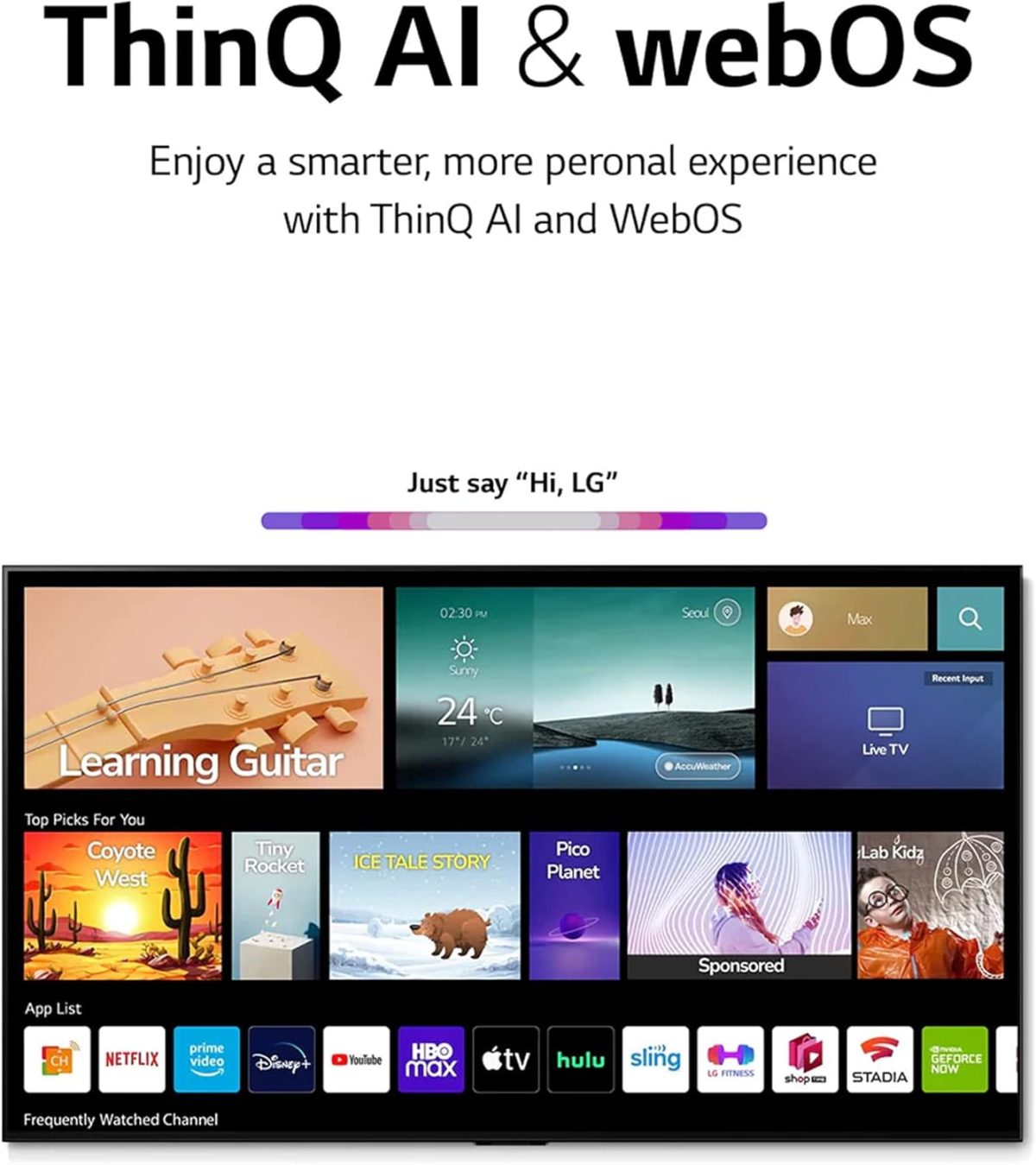 ⁦LG تلفزيون نانو سيل 65 بوصة من سلسلة نانو 77 بتصميم شاشة سينما 4 كيه اكتيف HDR ويب او اس 22 مع ضمان ثينك كيو بالذكاء الاصطناعي لمدة عام، اسود، 65NANO776QA-AMAG⁩ - الصورة ⁦11⁩