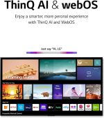 ⁦LG تلفزيون نانو سيل 65 بوصة من سلسلة نانو 77 بتصميم شاشة سينما 4 كيه اكتيف HDR ويب او اس 22 مع ضمان ثينك كيو بالذكاء الاصطناعي لمدة عام، اسود، 65NANO776QA-AMAG⁩ - الصورة ⁦11⁩