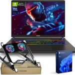 MSI لابتوب العاب فيكتور 16 HX RTX 5080 16 انش QHD+ 240Hz الترا 9 275HX (افضل من i9-14900HX)، انفيديا جيفورس RTX 5080 AI برو، 64GB DDR5، 4TB SSD، اضاءة خلفية RGB، حزمة مع مبرد قابل للطي